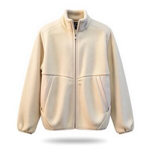 Cuts Cream Sherpa Full zip polar jacket NWT